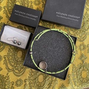 Silpada sterling silver earrings and choker